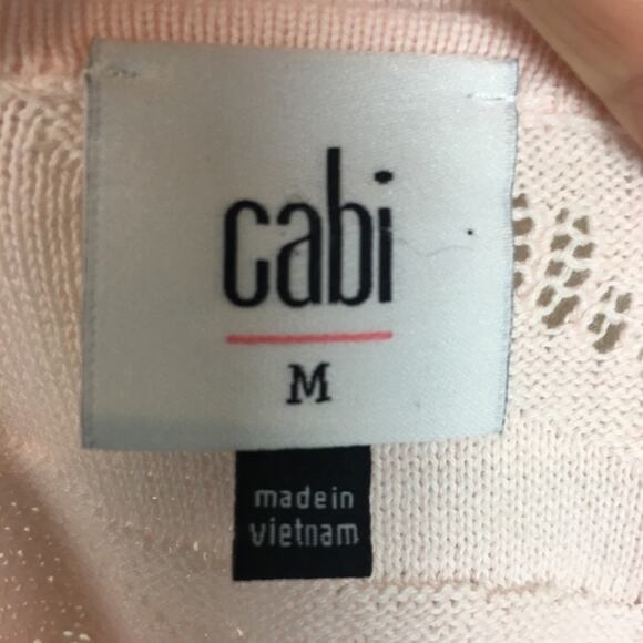 Cabi Shy Pullover Pink Boxy Cropped Blush Sweater 5631 Medium - Picture 6 of 7